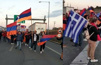 Yunan ve Ermeni protestocular, İpsala Sınır Kapısı’na dayandı