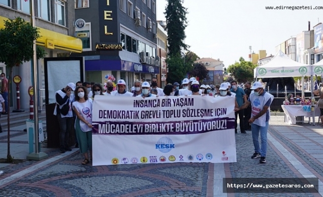 Kamu emekçileri, Edirne’den Ankara’ya yürüyor
