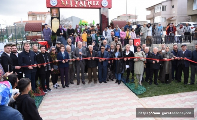 Muhtar Ali Yalnız Parkı açıldı