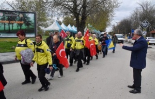 Bosna Hersek’ten Çanakkale’ye Saygı yürüyüşçüleri...